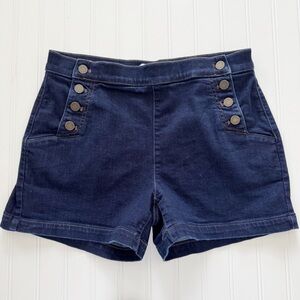 LOFT Denim High Rise Mariner Sailor Shorts - Size 6